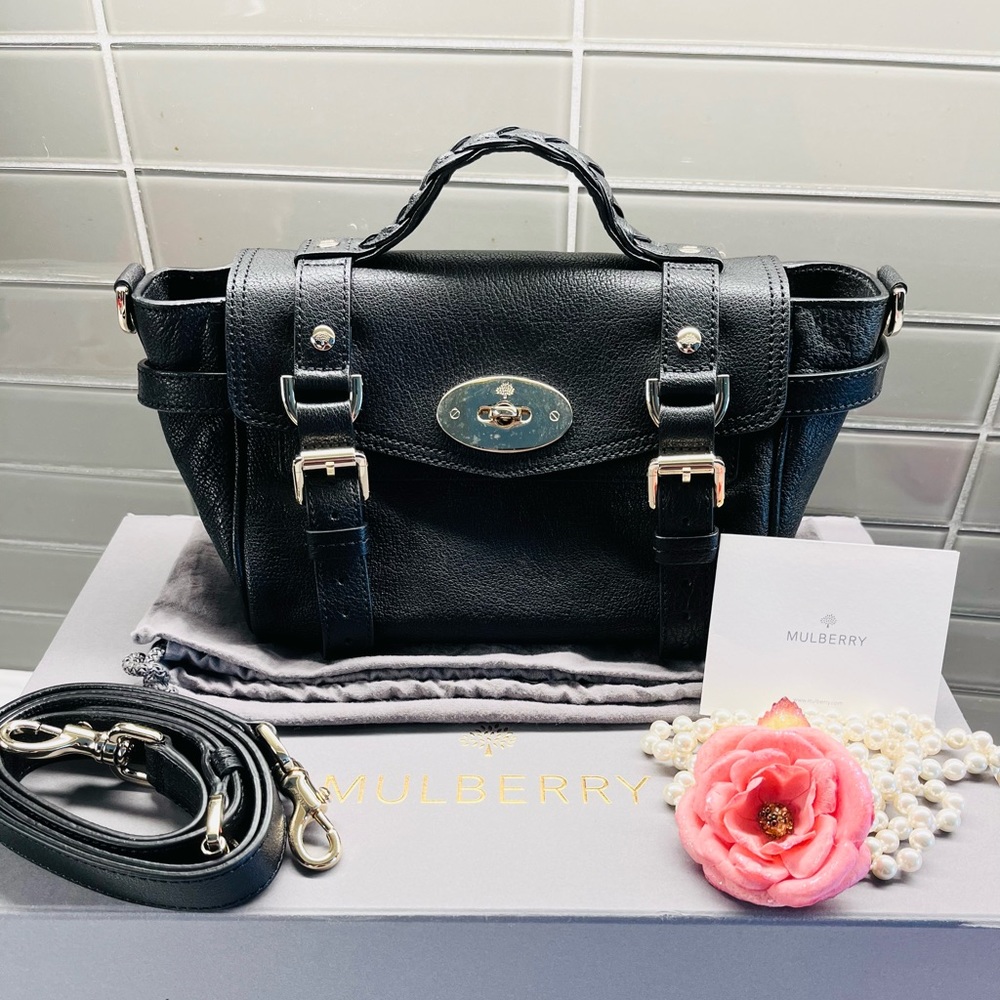 MULBERRY Polished Buffalo Leather Mini Alexa